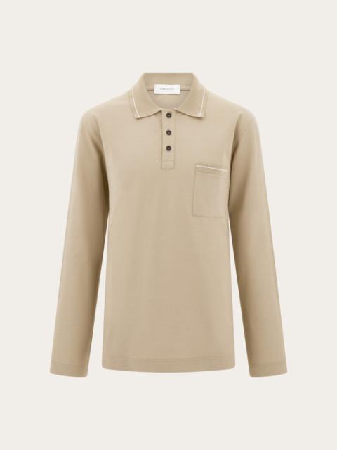 FERRAGAMO Long sleeved polo shirt