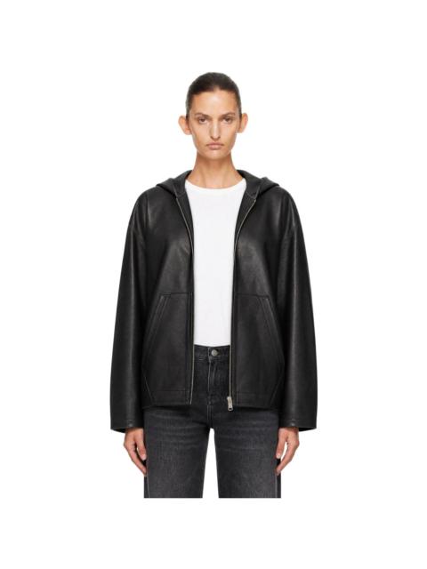 KHAITE Black Darlo Leather Jacket