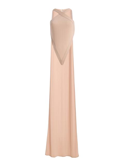 THE NEW ARRIVALS ILKYAZ OZEL Exclusive Yoko Jersey Cape Bodysuit neutral