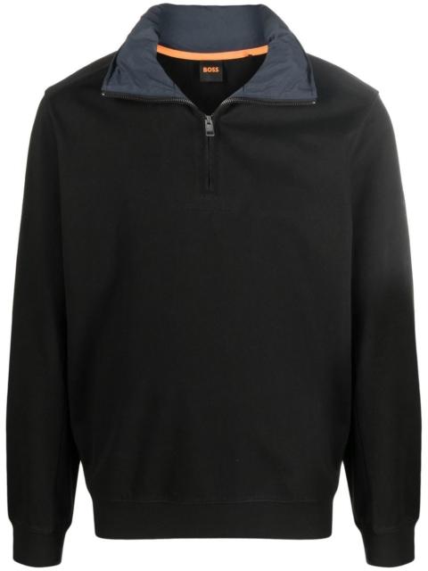 BOSS high-neck hooded sweatshirt