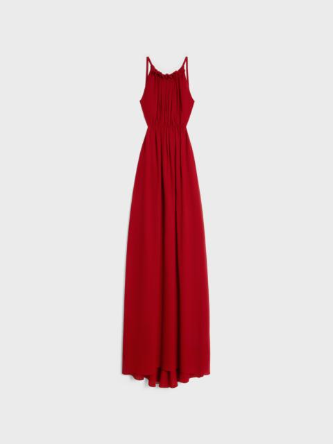 CELINE long open back dress in silk georgette