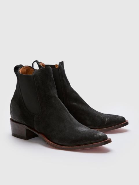 RRL by Ralph Lauren Plainview Chelsea Boot in Black Roughout