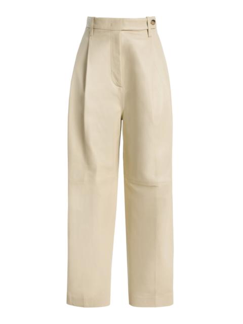 CO Pleated Leather Pants