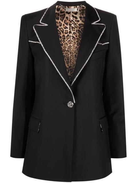 PHILIPP PLEIN crystal-embellished single-breasted blazer