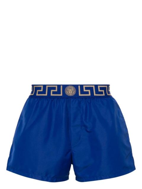 Greca-waistband swim shorts