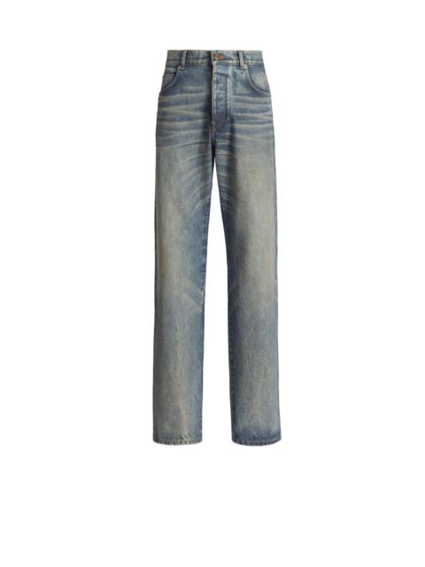Balmain Loose-fit jeans in Vintage blue denim