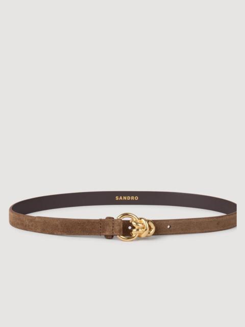 Sandro SUEDE LEATHER BELT