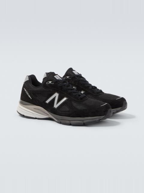 New Balance Made in USA 990 suede-trimmed sneakers
