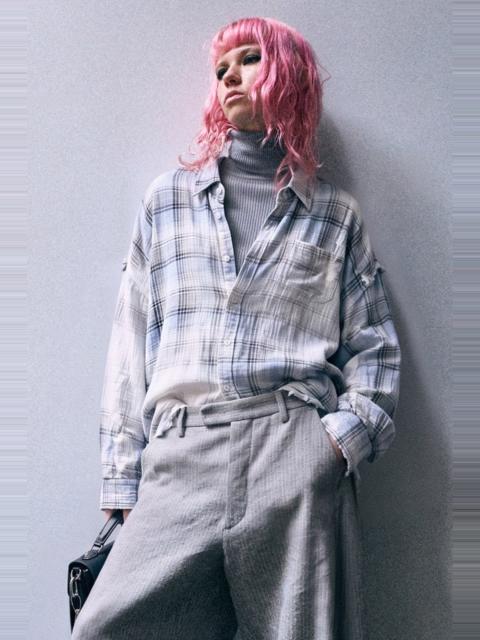 R13 Shredded Seam Drop Neck Shirt