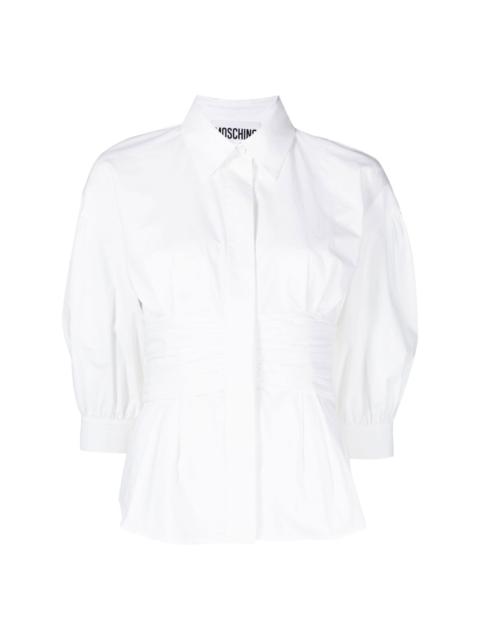 gathered-waist detail shirt