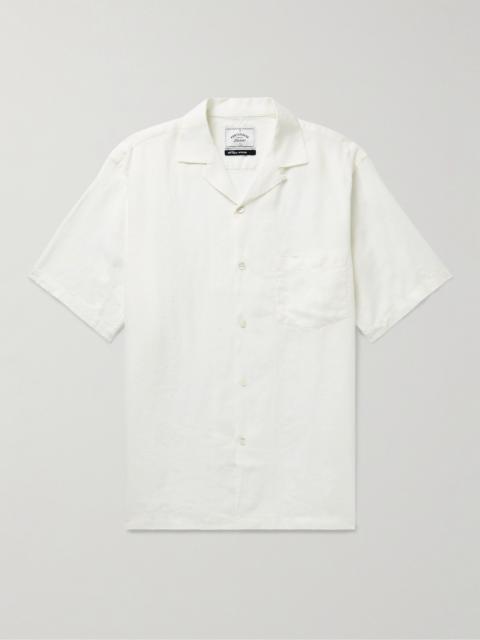 Portuguese Flannel Camp-Collar Linen Shirt