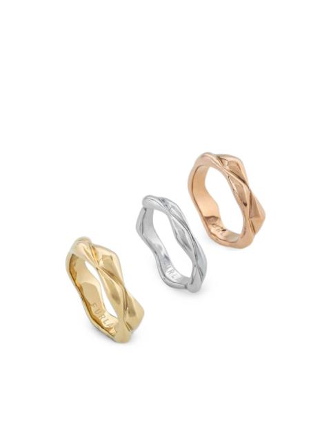 FURLA twisted set of three rings