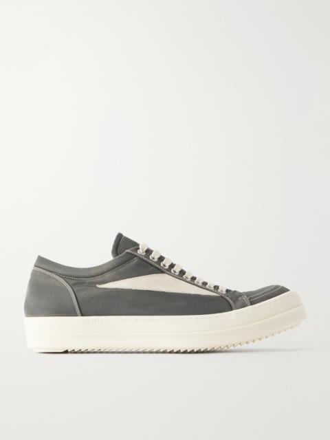 Rick Owens DRKSHDW Vintage Suede-Trimmed Denim Sneakers