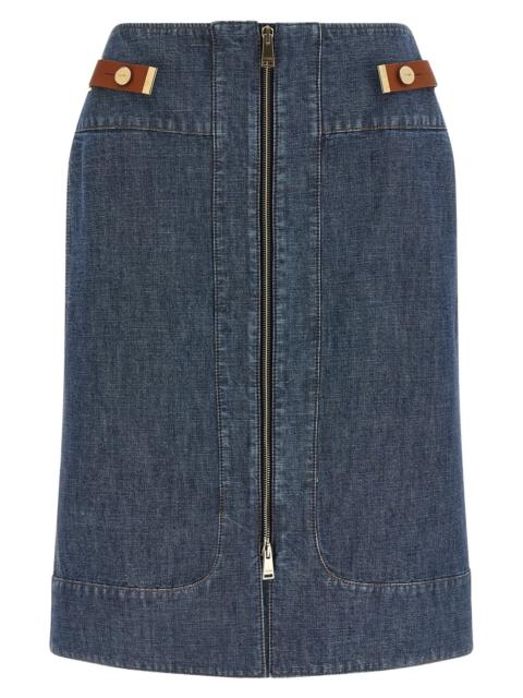 FENDI Chambray Denim Skirt