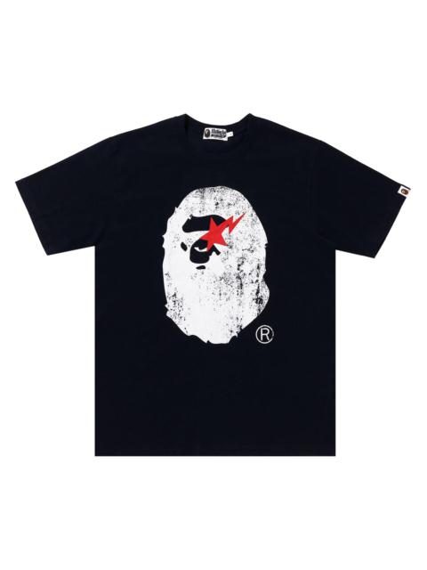 BAPE Ape Head Indigo Tee 'Black'