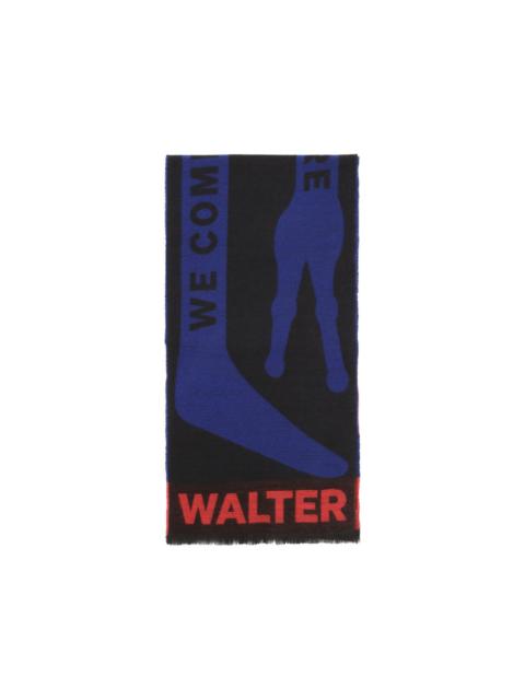 Walter Van Beirendonck graphic-print fringed scarf