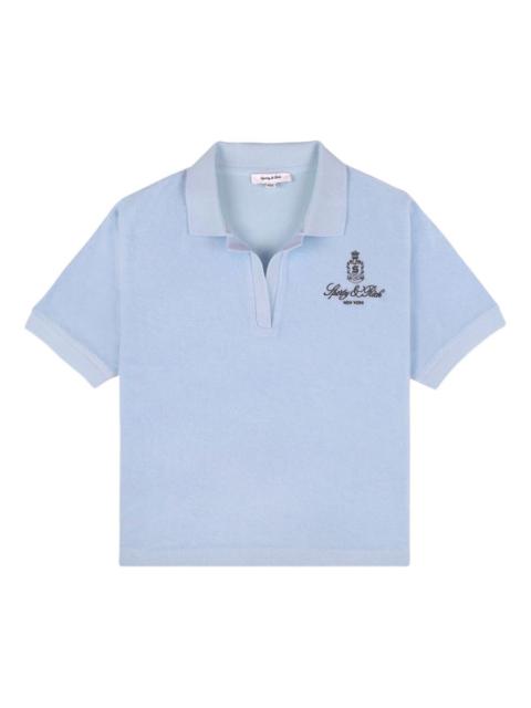 Sporty & Rich logo-embroidered short-sleeve polo shirt