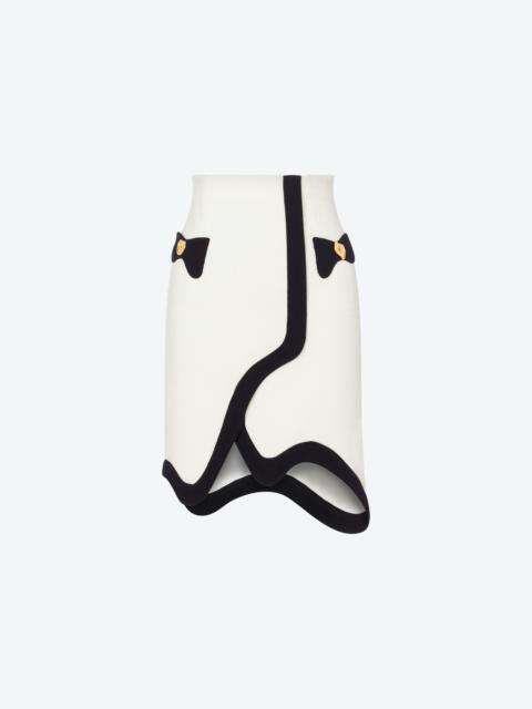 Moschino MORPHED EFFECT STRETCH CRÊPE SKIRT
