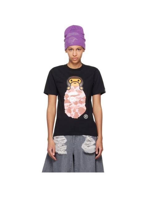 A BATHING APE® Black 1st Camo Milo On Ape Head T-Shirt