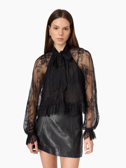 CAMI NYC TULLY LACE BLOUSE BLACK