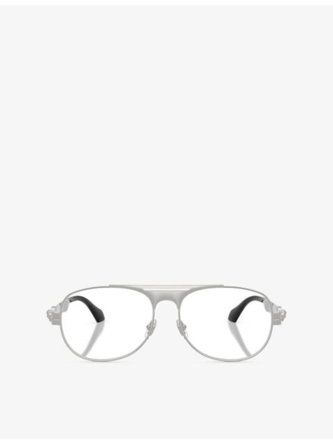 VERSACE VE1319 Pilot-Frame Metal Optical Glasses