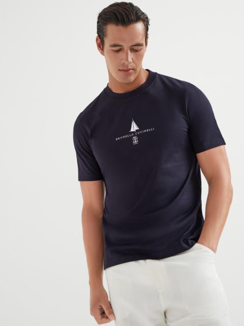 Cotton jersey T-shirt with print