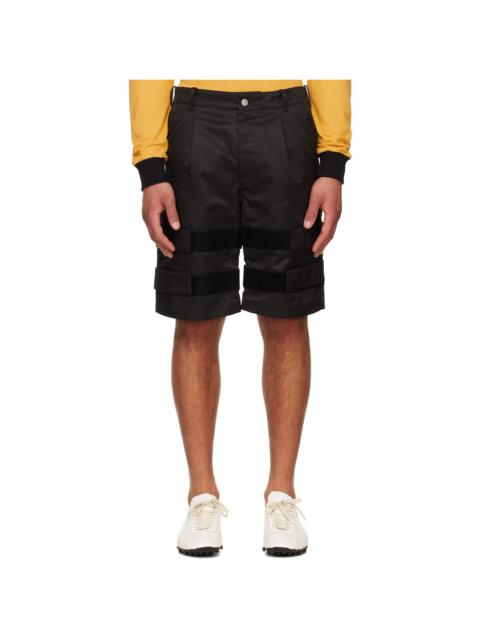 OLLY SHINDER Black Strap Shorts