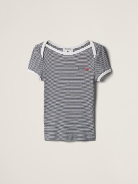 Miu Miu Petit Bateau X Miu Miu ribbed jersey t-shirt