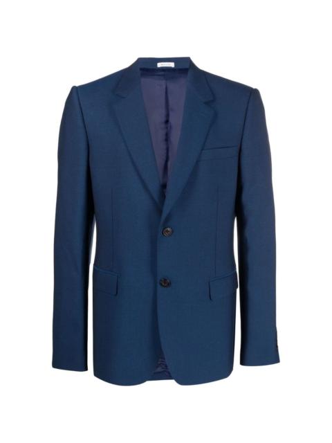 single-breasted wool blazer