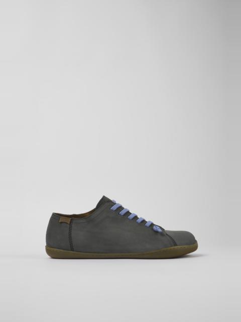 CAMPER Peu Gray Nubuck Shoes for Men