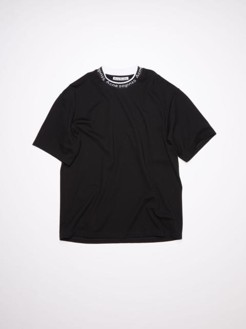 Acne Studios Logo rib t-shirt - Black