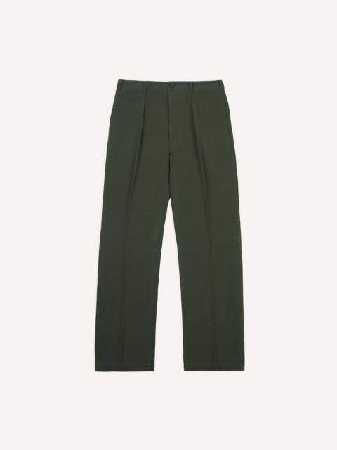 Drake's Olive Seersucker Games Trousers