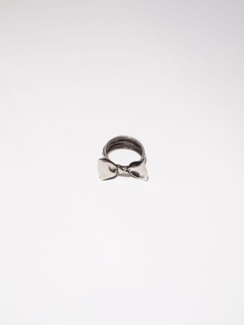Acne Studios Bow ring - Antique Silver