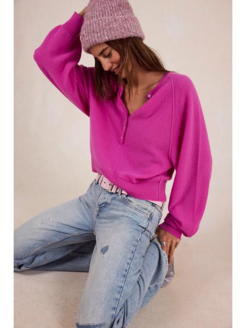 FREE PEOPLE Porta Cashmere Henley Sweater