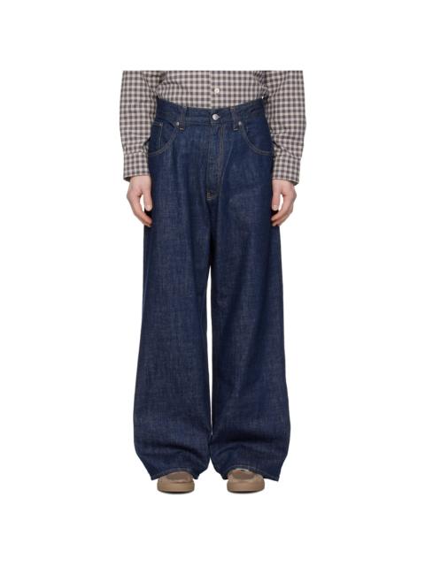 SUNFLOWER Navy Super Wide Jeans