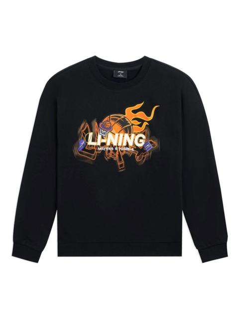 Li-Ning Li-Ning Hoops Comic Graphic Sweatshirt 'Black' AWDSF95-1