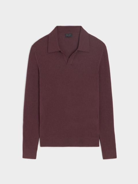 TODD SNYDER Silk-Cashmere Ribbed Montauk Sweater Polo