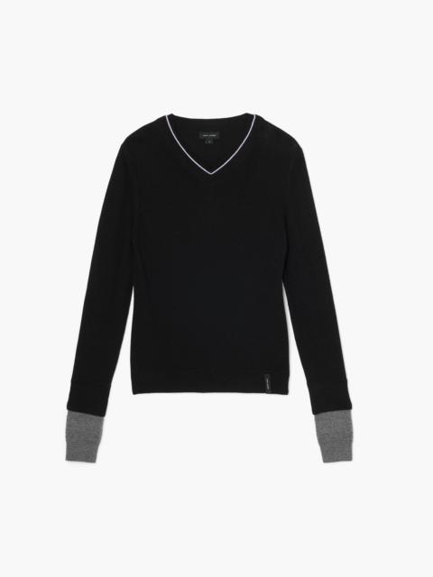 Marc Jacobs LAYERED V-NECK SWEATER