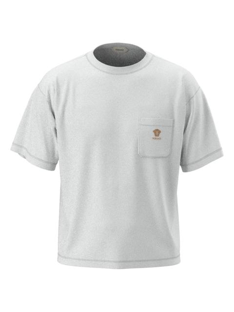 VERSACE Men's Medusa Pocket Crewneck T-Shirt - Optical White