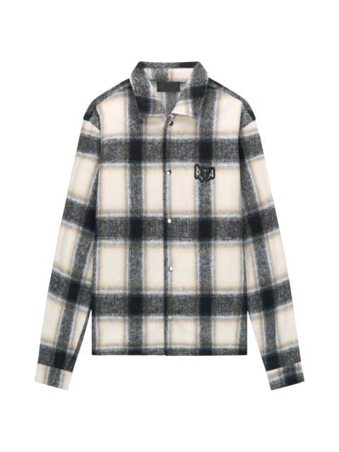 RTA Men's Parlan Plaid Cotton Button-Front Shirt - Ivory Cross Circuit Board