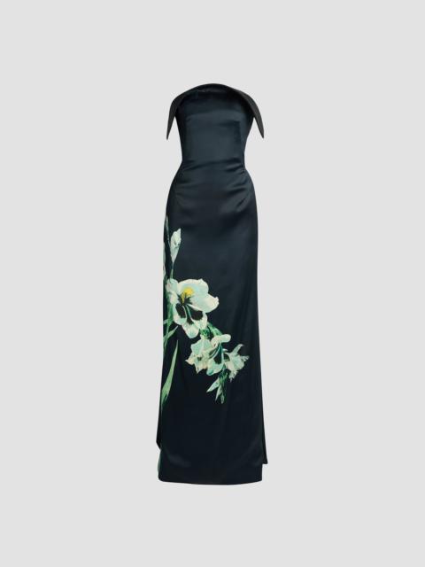 Erdem FLORAL DUCHESS BUSTIER GOWN