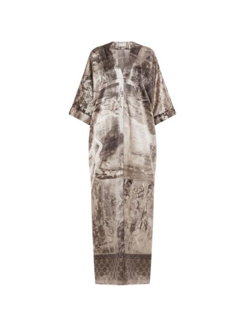 Pierre-Louis Mascia abstract-print kaftan