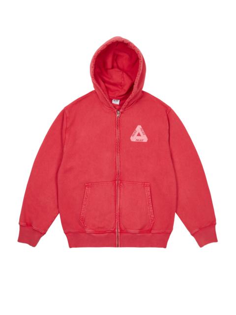 PALACE PIGMENT WASH TRI-FERG ZIP HOOD RED