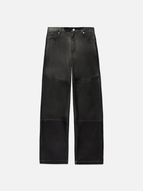 FRAME Leather Trouser in Black