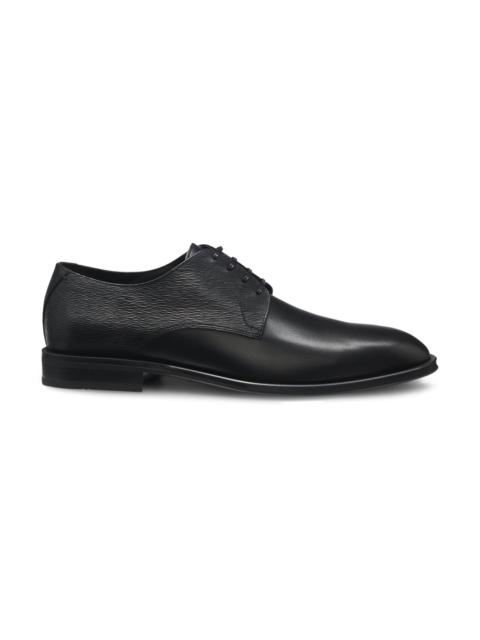 BOSS PLAIN AND STRUCTURED DERBY SHOES IN LEATHER