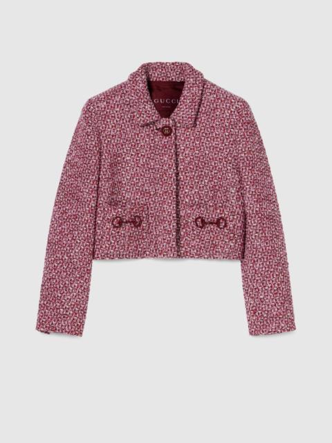 GUCCI Tweed jacket with Horsebit detail