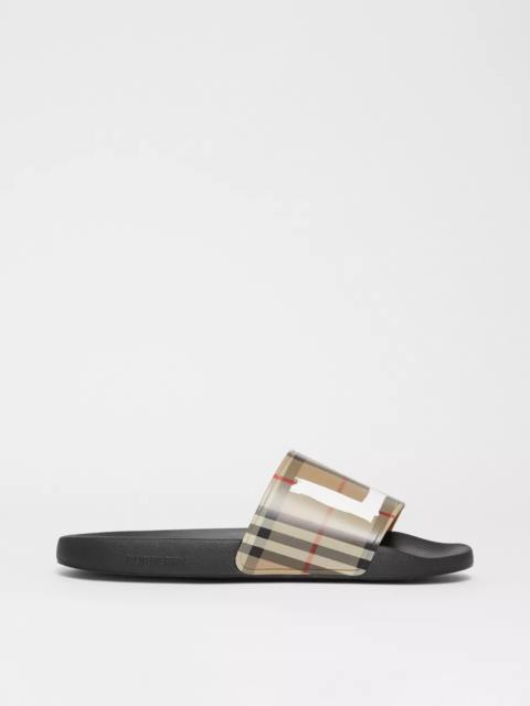 Burberry Love Print Vintage Check Slides