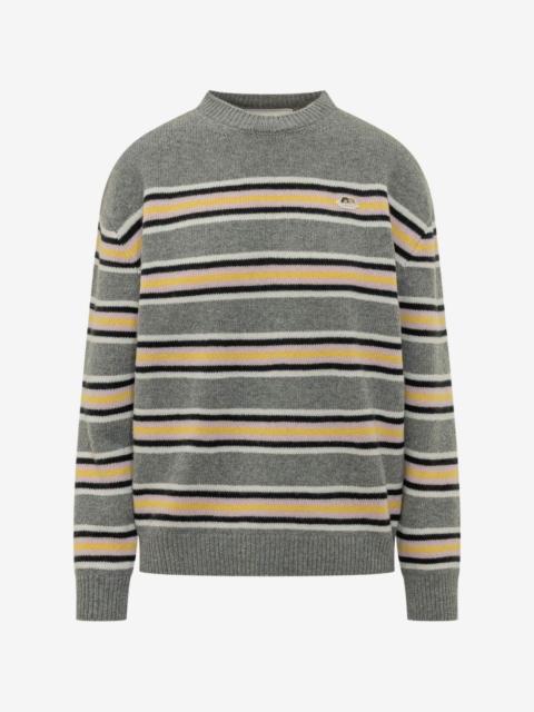 FIORUCCI Angels-patch striped sweater