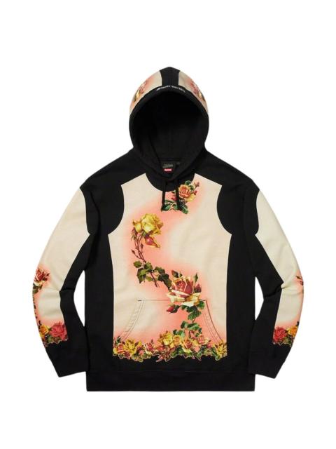 Supreme 대 x 장 Paul Gaultier 꽃 프린트 후드 스웨터 'White Black Yellow'SUP-SS19-776