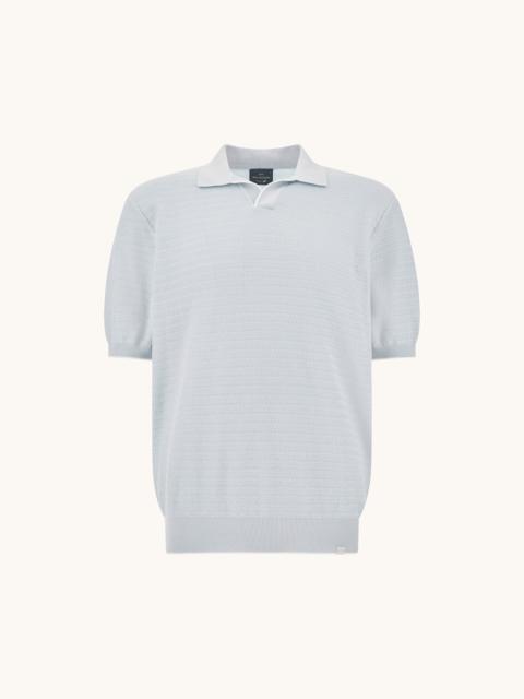 Paul & Shark OPEN‑COLLAR POLO IN PIUMA COTTON